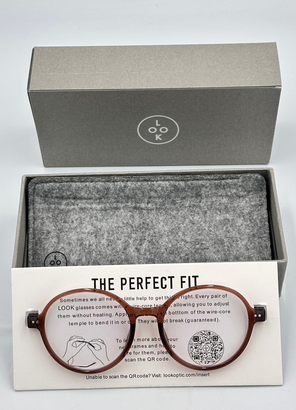Look Optics Billie LR65B +1.50 Shiny Cinnamon Reader Glasses Blue Light NIB
